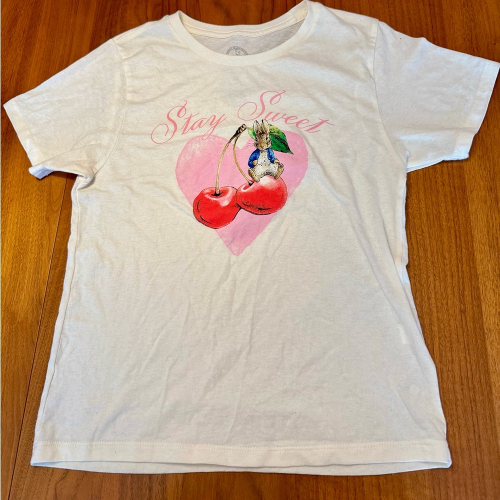 Beatrix Potter Peter Rabbit Stay Sweet Kids T-Shirt - White size M
